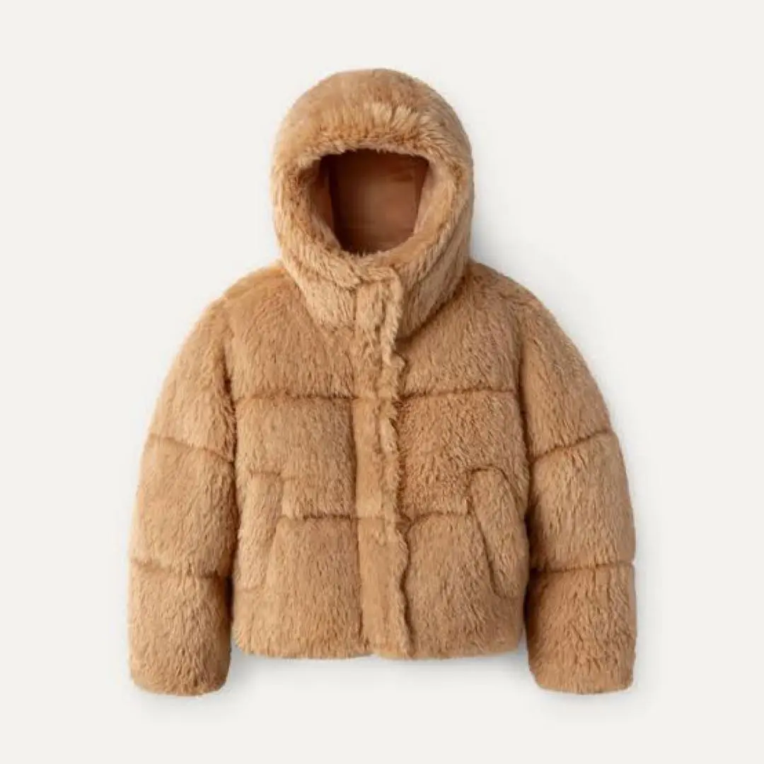 UGG イエローファーコート アウター パッファージャケット 春