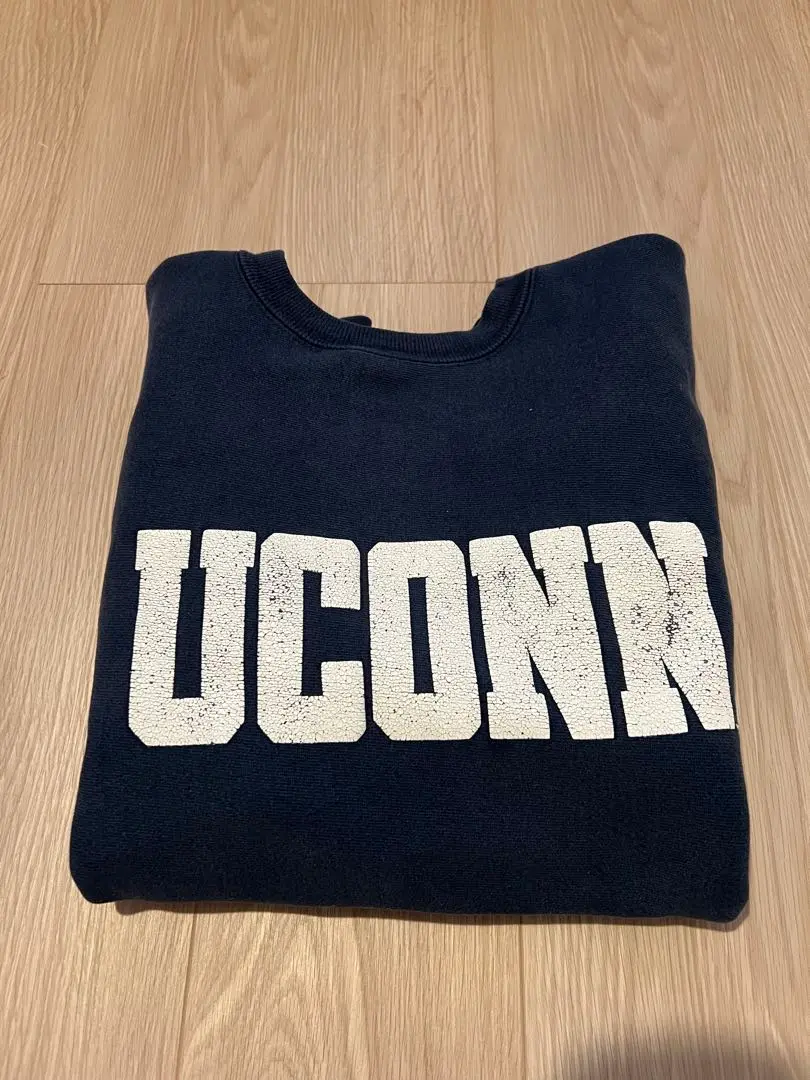 に*ー様 激レア　染み込みプリント　UCONN リバースウィーブ　90s 激レア染み込みプリントUCONN リバースウィーブ90s