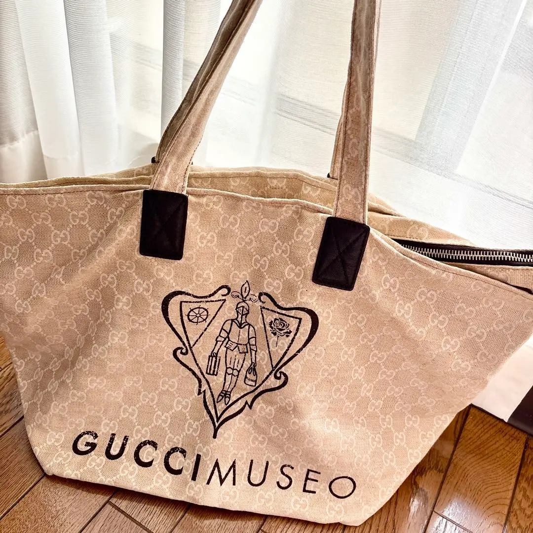 GUCCI ハンドバッグ　ミュゼオ　キャンバス×レザー　ヒステリア　ミュージアム GUCCI ハンドバッグミュゼオキャンバス×レザーヒステリア