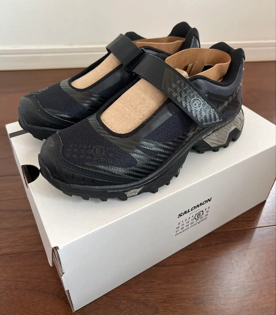 超美品SALOMON MM6 マルジェラ メリージェーン 23.0 ブラック MM6 × SALOMON エムエムシックス メゾンマルジェラ サロモン