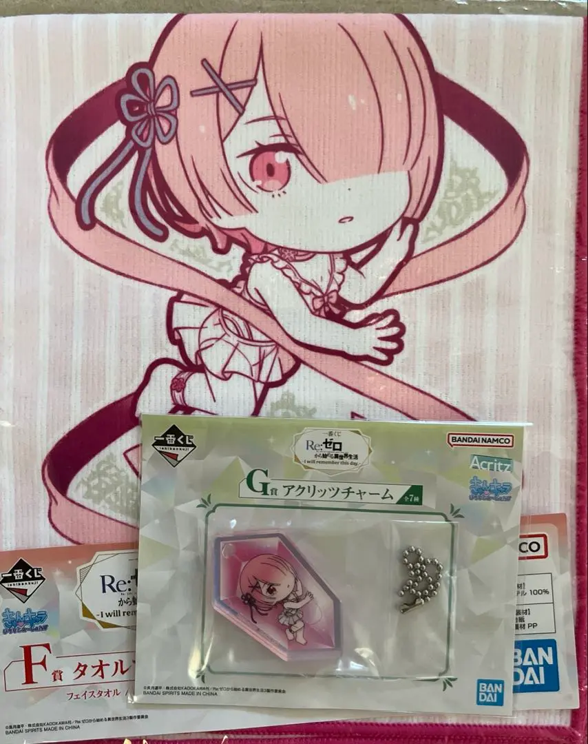 ◎非売品☆一番くじ☆ゼロから始める異世界生活☆レムたちのハンドタオル☆残1 2025年最新】ゼロから始める異世界 レム 一番くじ ハンドタオル