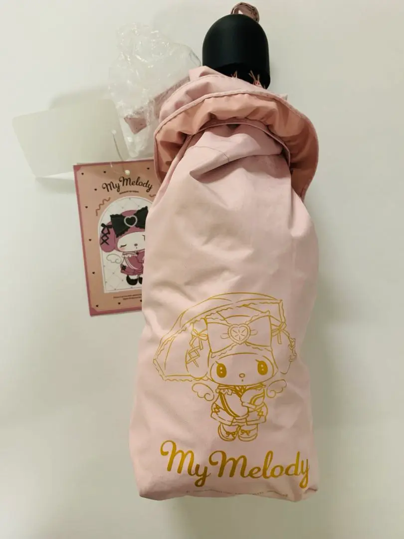 【未使用】おめかし天使 クロミ ショート傘 日傘 晴雨兼用 フリル UVカット pink trick 日傘 レディース 長傘 完全遮光 1級遮光 晴雨兼用