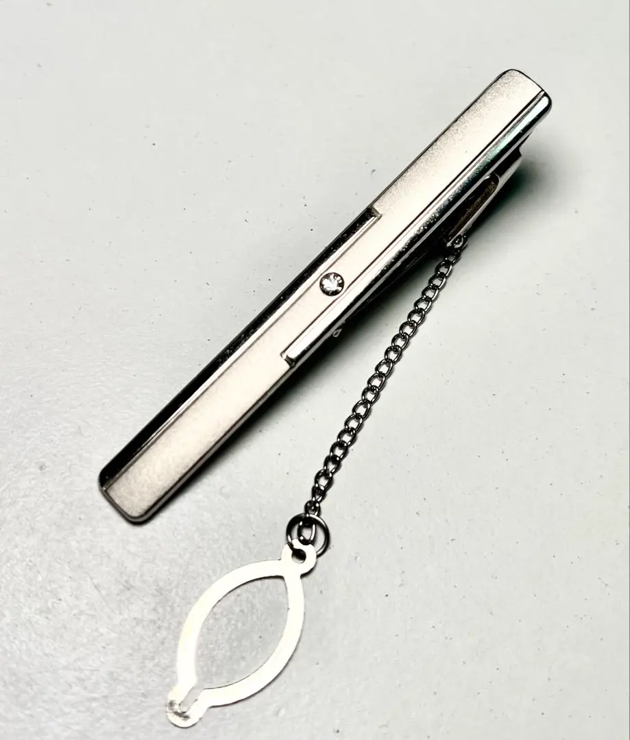 Thumbnail of Simple Tie Clip New Unused with Chain 09