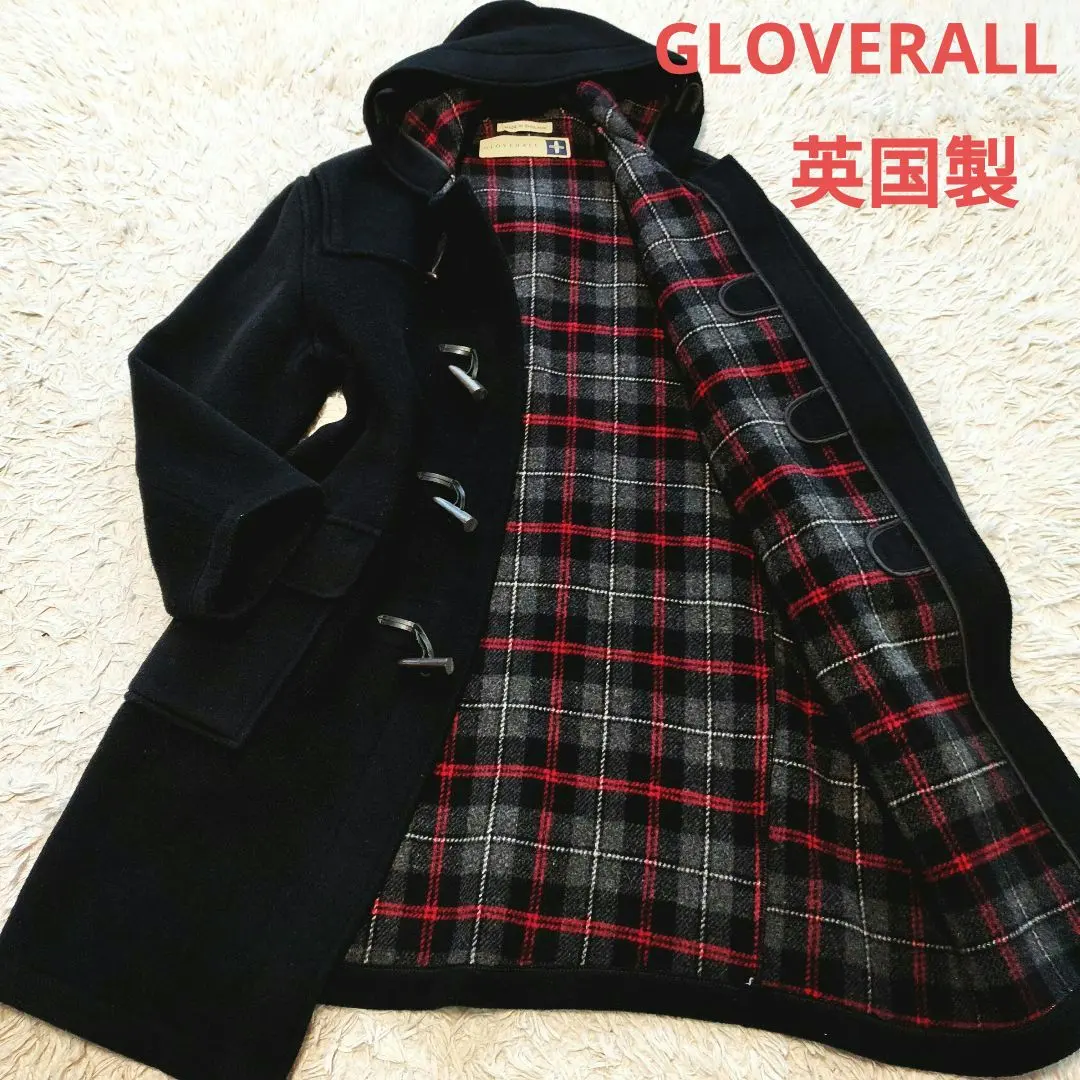 Gloverall 牛角扣大衣 羊毛 黑色 英國製 長款 厚款 52 的縮圖