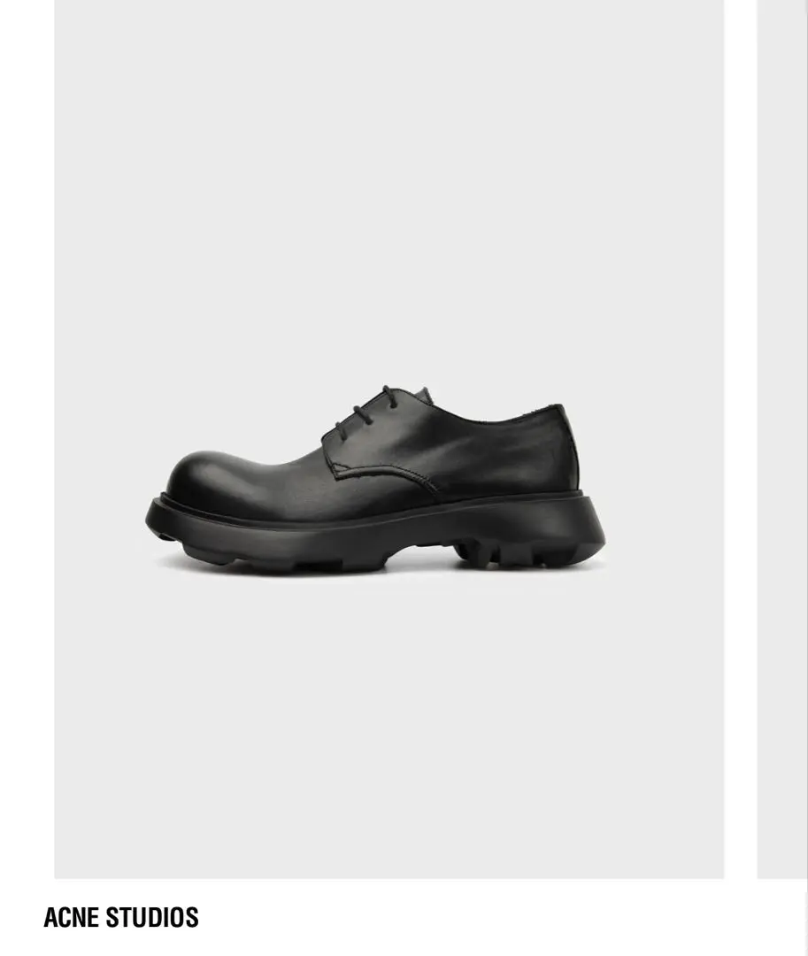 Acne studios derby lace up レザー　シューズ　ダービー Maison Margiela Tabi County レザーシューズ | ブラック