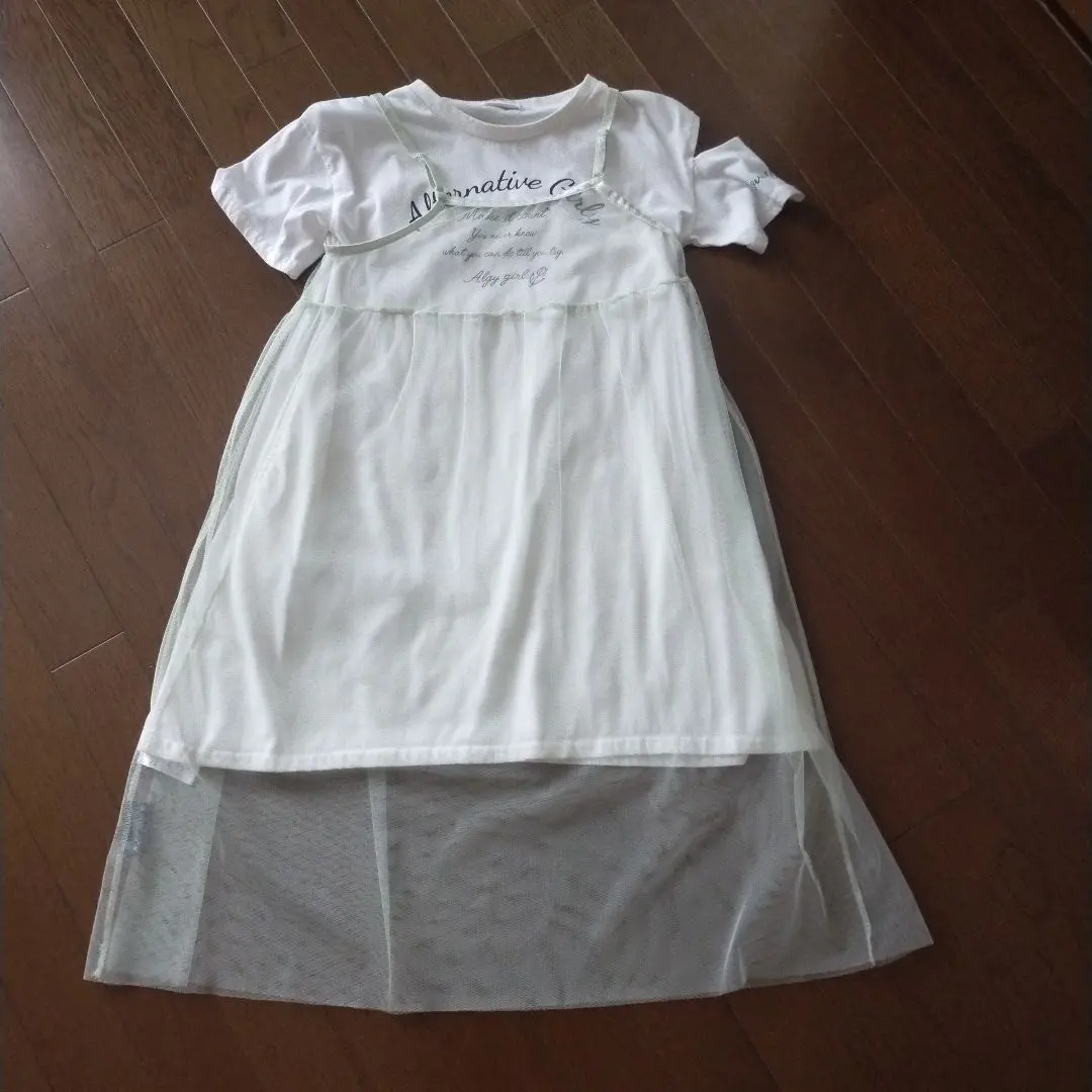 Thumbnail of AGLY T-shirt dress with mesh skirt