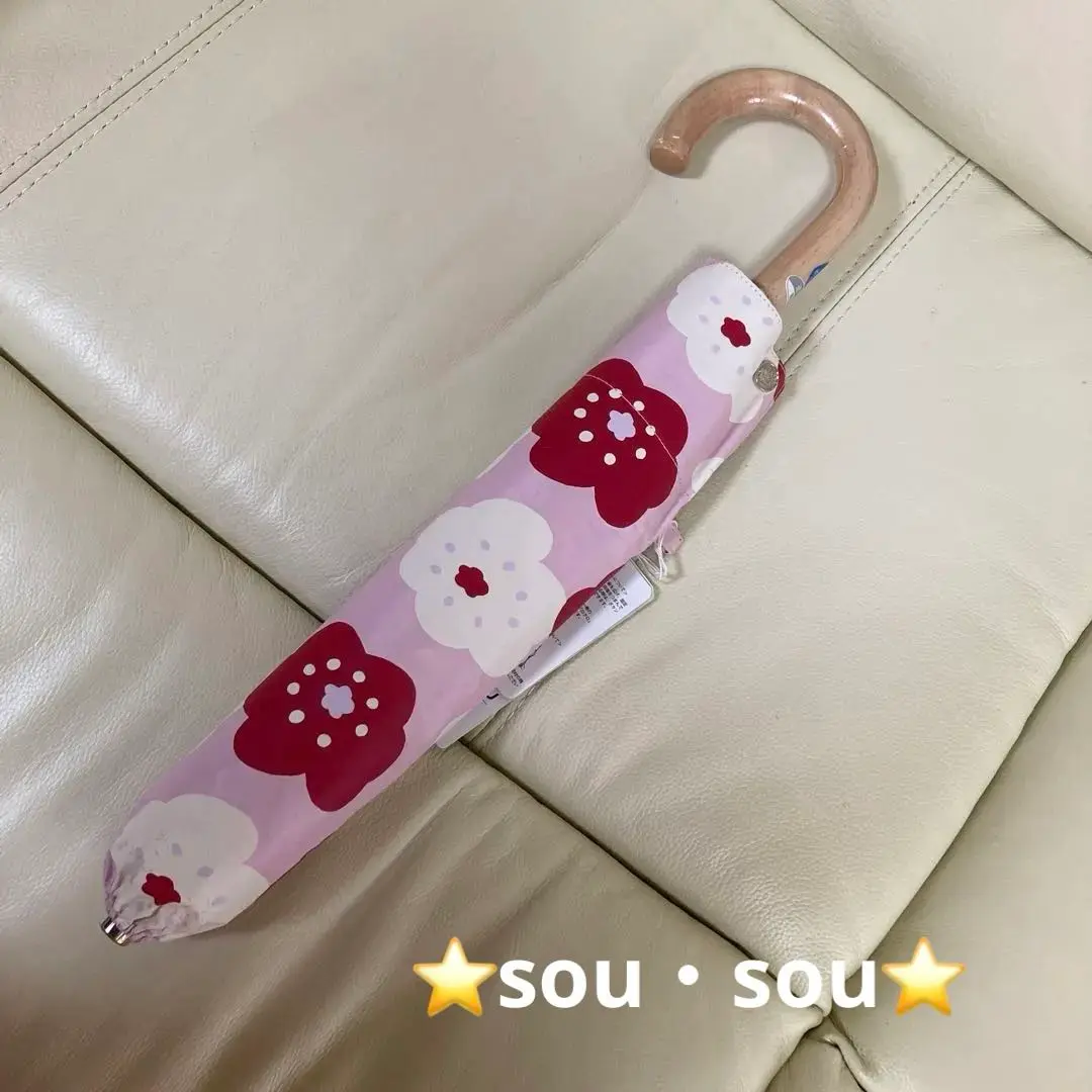 ❤️新品未使用❤️sou・sou❤️晴雨兼用軽量折り畳み傘❤️楽折機能付き❤️ SOU・SOU×MOONBAT