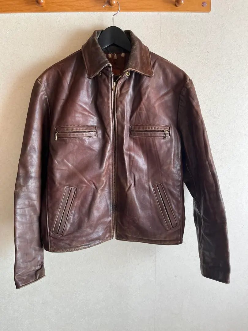 Thumbnail of 60s VINTAGE A-2 Talon Leather Jacket A2 Vintage Brown