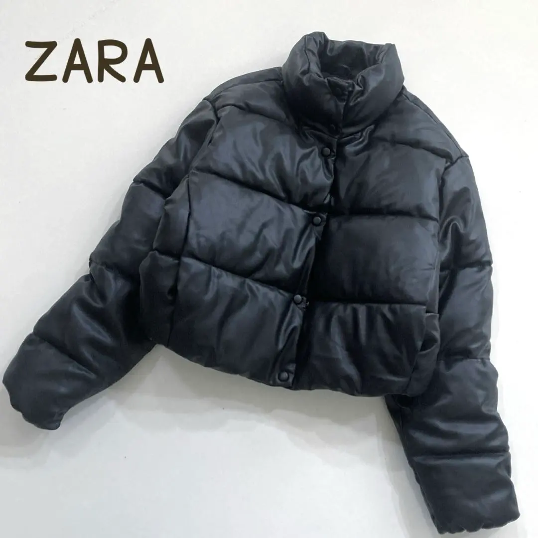 Thumbnail of Unused Zara Faux Leather Puffer Jacket Mid-length Y2K Short Length L Popular