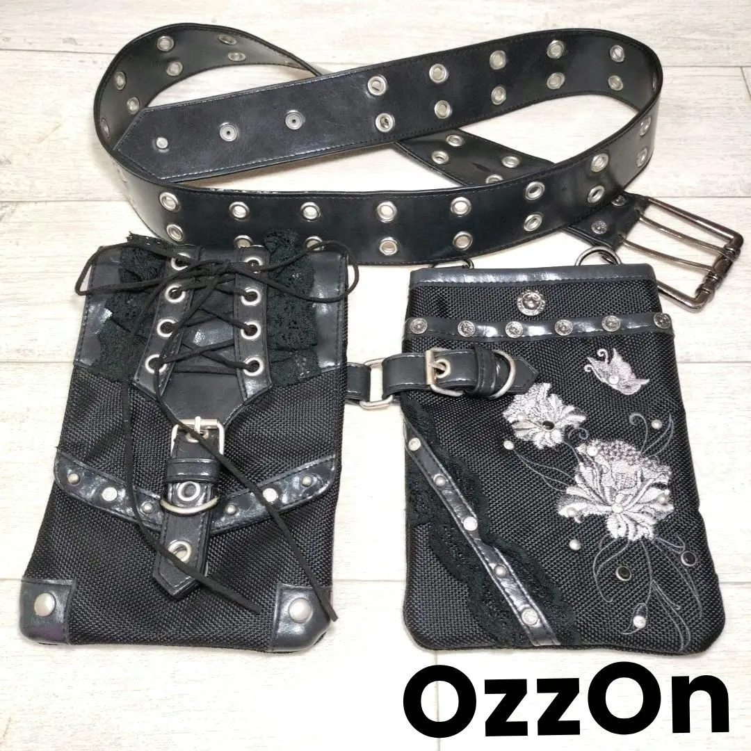 Ozz Onオッズオンジャパン　ウエストポーチ　バック　レースアップ Ozz Onオッズオンジャパン ウエストポーチ バック レースアップ