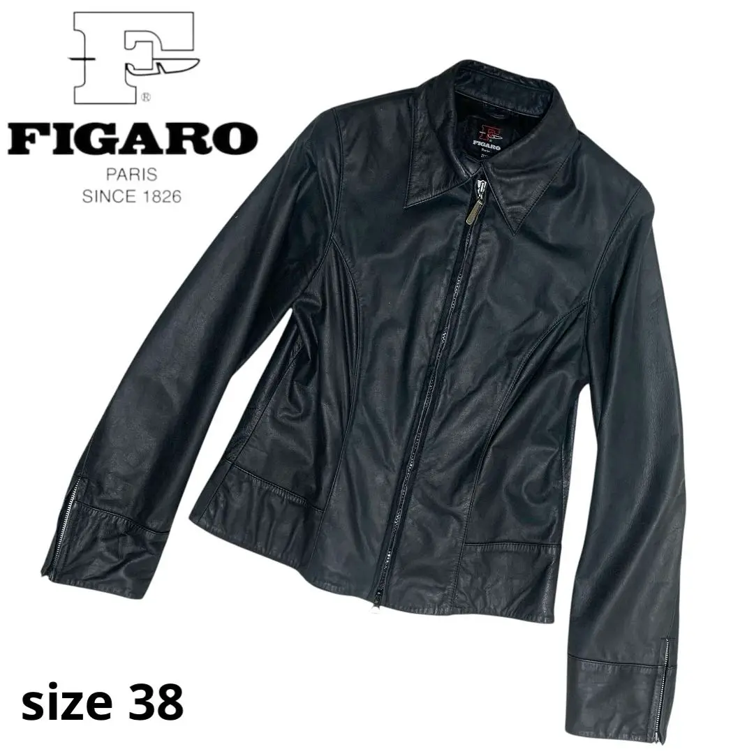 FIGARO Paris ビンテージ風 革 ブルゾン 未使用 FIGARO Paris ビンテージ風 革 ブルゾン 未使用