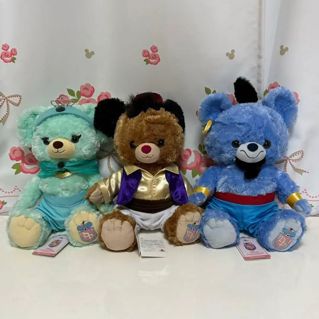 【ひつじ】ユニベア ジャスミン&アラジン ディズニー ぬいぐるみ ユニベアシティにディズニープリンセスベア『アラジン』がついに