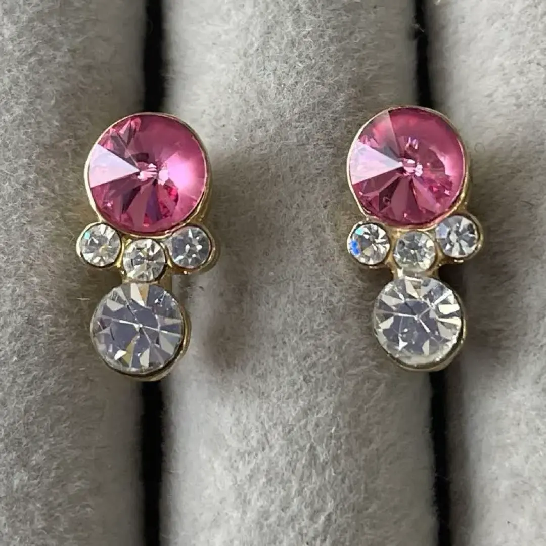 Thumbnail of Pink stone earrings