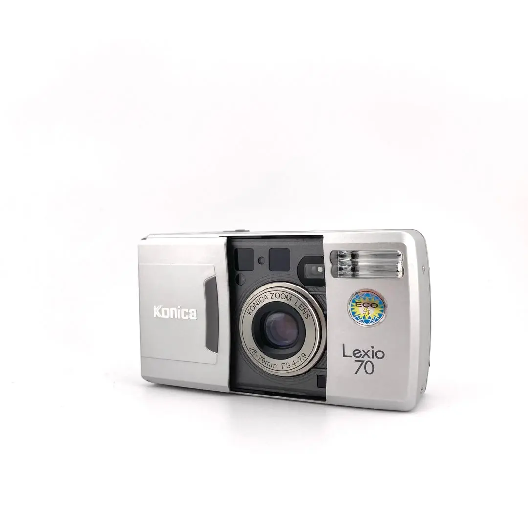 ■【美品】Konica Lexio70 コニカ フィルムカメラ 箱付 Konica Lexio70 BLACK Edition レビュー！』｜フィルムカメラの