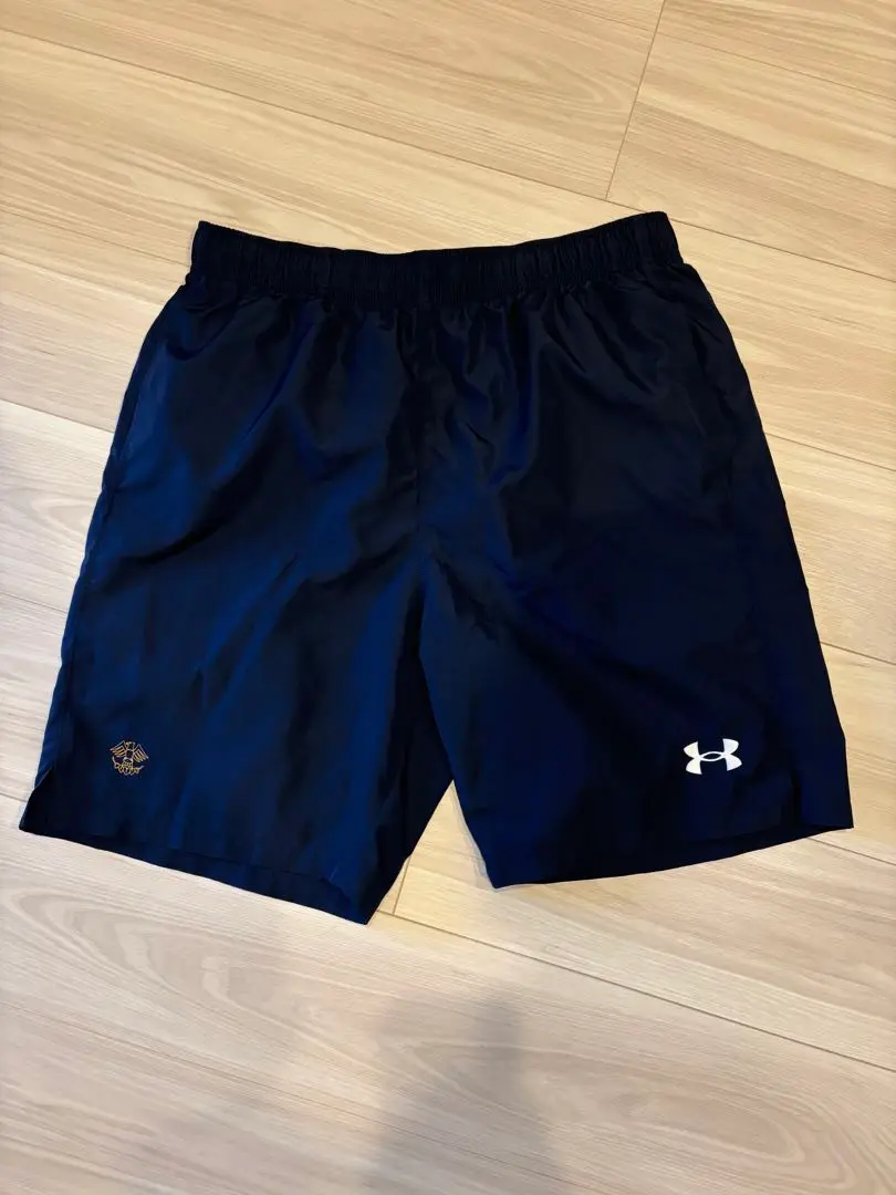 完成品 帝京大学ラグビー部 UNDER ARMOUR 黒 ハーフパンツ LG