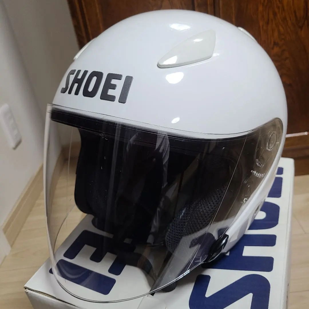 SHOEI ジェットヘルメット Jストリーム　Lサイズ　ホワイト/ブラック SHOEI ジェットヘルメット Jストリーム Lサイズ ホワイト