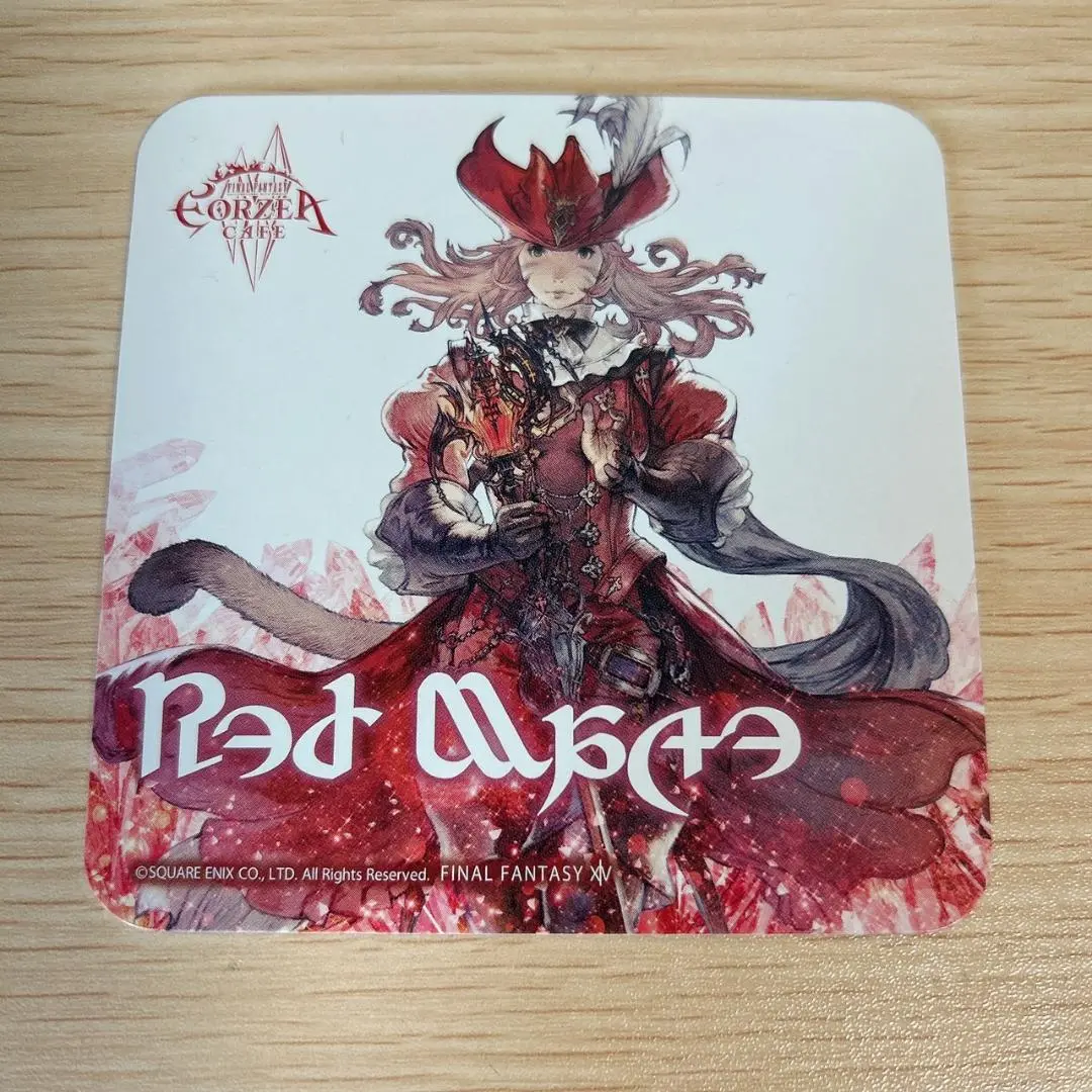 スクエニカフェ エオルゼアカフェ エオカフェ FF14 コースター 赤魔道士 赤魔道士 スクエニカフェ FF14コラボコースター エオルゼアカフェΩ