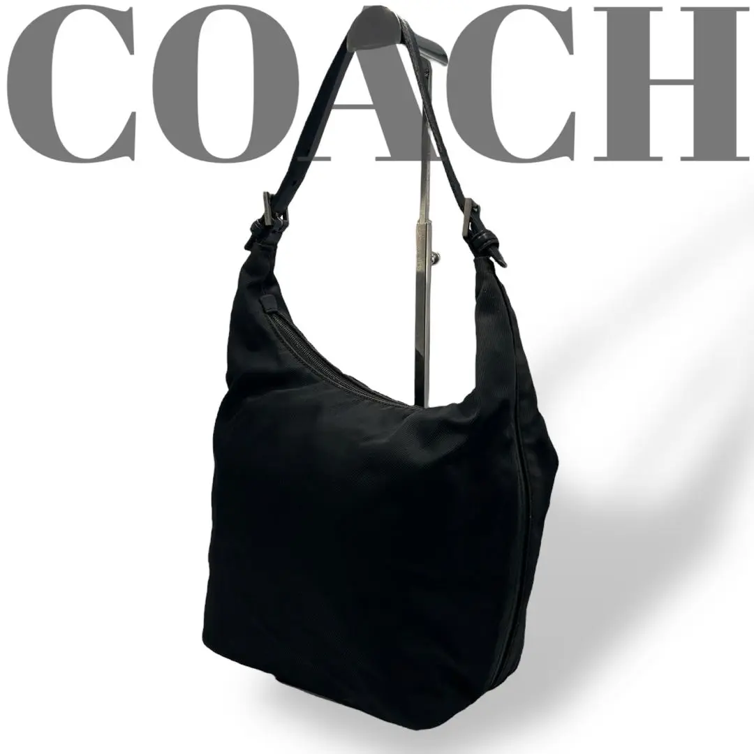 美品✨ コーチ ワンショルダーバッグ ナイロン7423 黒 ブラック COACH コーチ 7423 ショルダーバッグ ワンショルダー ブラック