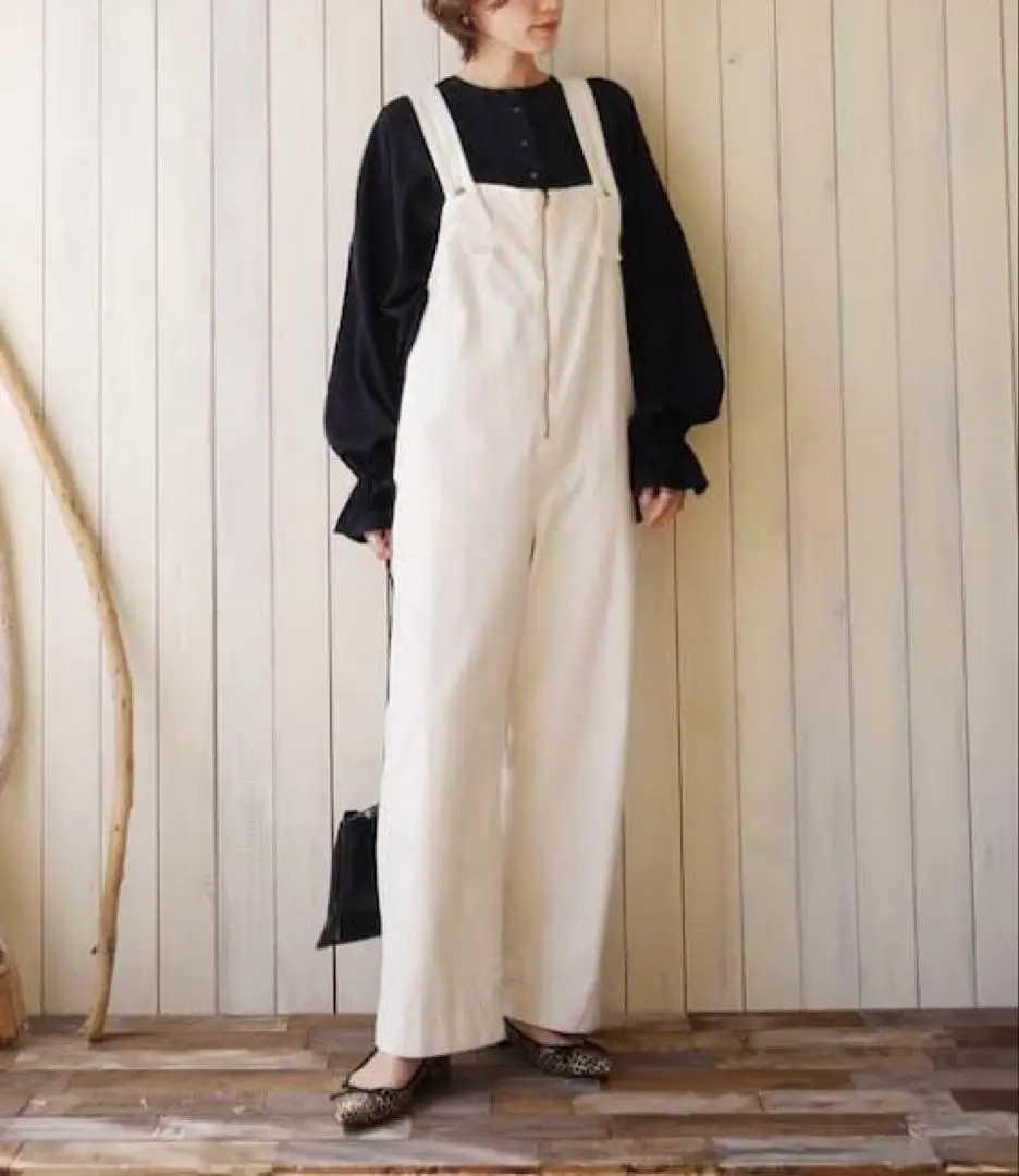 試着のみ　アイボリー完売LEE /リー SLOBE別注 キャミソールサロペット 試着のみ アイボリー完売LEE /リー SLOBE別注 キャミソール