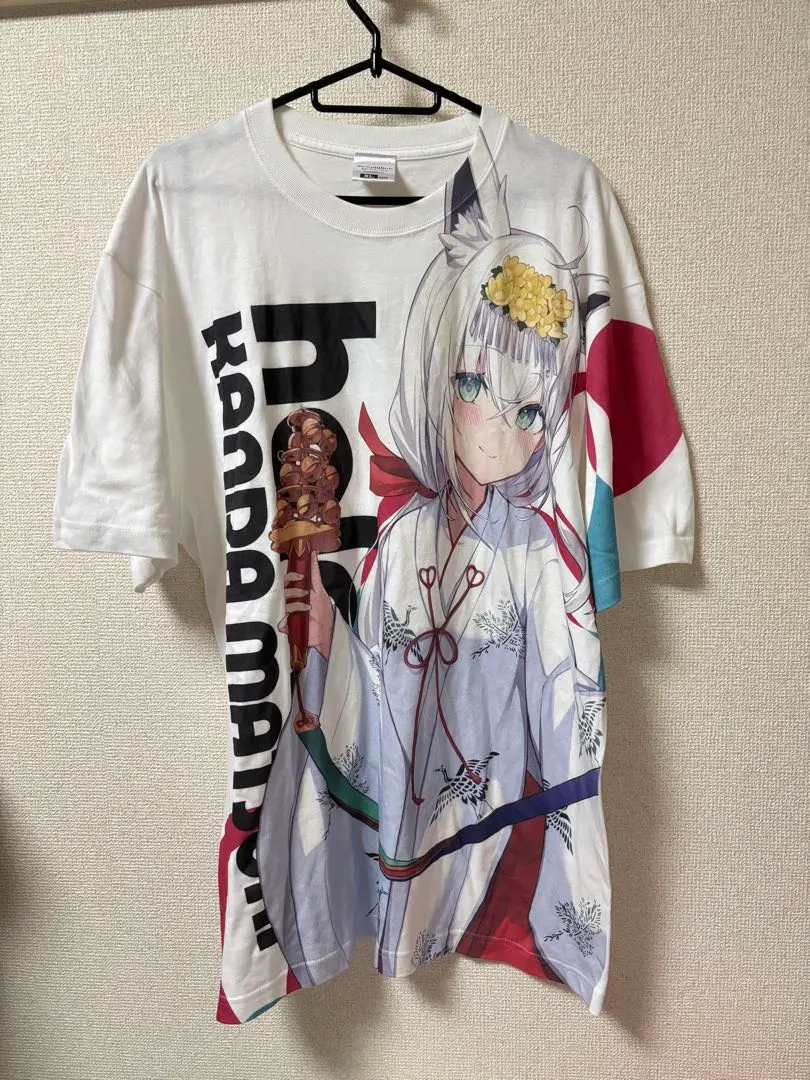 Tシャツ　クレイジー・オリー フルグラフィックTシャツ 通常衣装ver. ホワイト XLサイズ 「バーチャルYouTuber ホロライブ×神田祭＆アトレ秋葉原 ホロライブ神田祭2023」 ホロライブ神田祭 フルグラフィックTシャツ クレイジー・オリー
