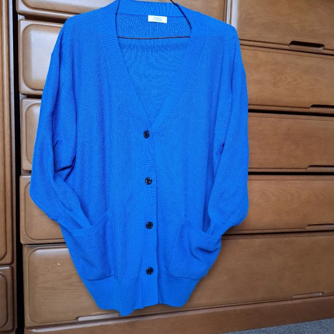 藍色針織衫 尺寸F 的縮圖