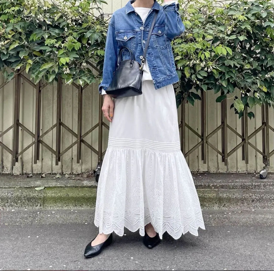 Canaria Style 裾カットワークレーススカート Canaria Style】裾カットワークレーススカート | BOTTOMS | 元町