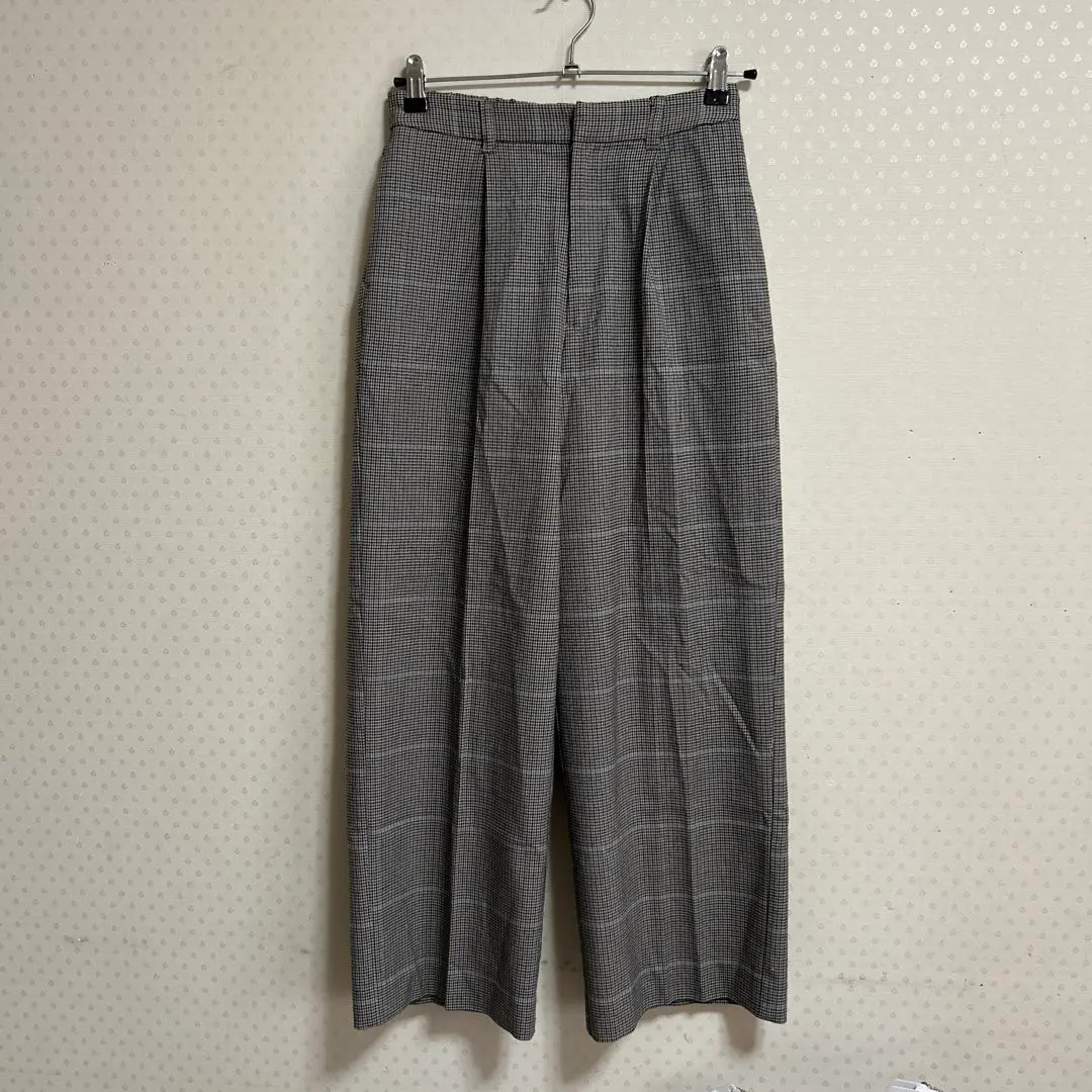 Thumbnail of niko and... Gray Check Wide Pants