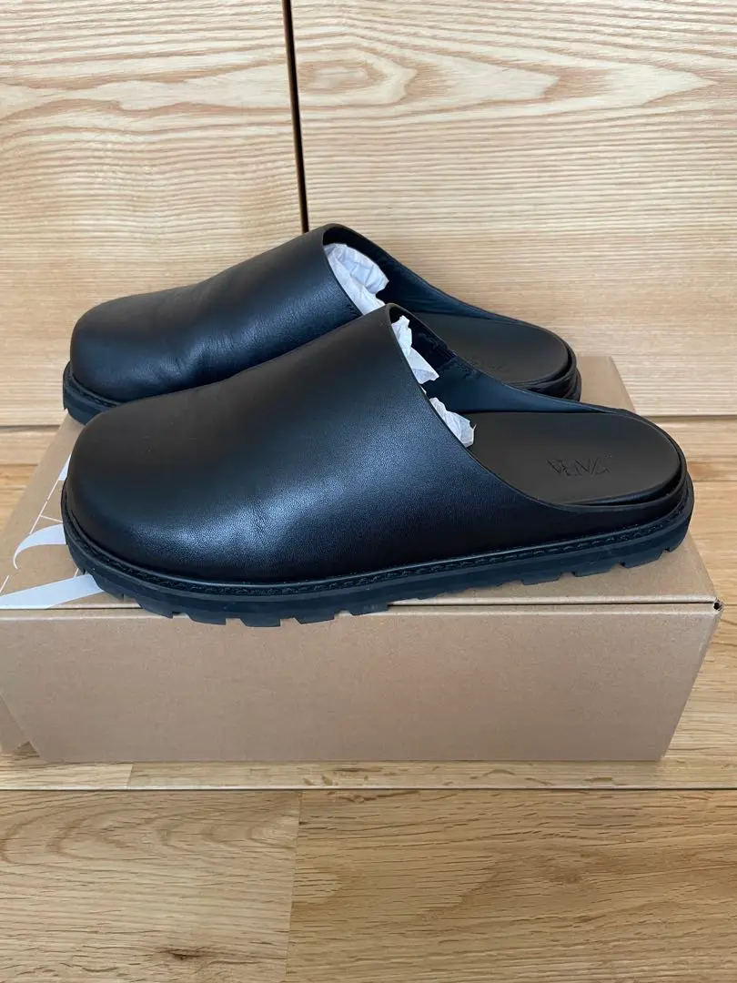 ZARA VIBRAM® レザーサンダル ブラック ZARA ザラ VIBRAM レザーサンダル 43 27.6cm