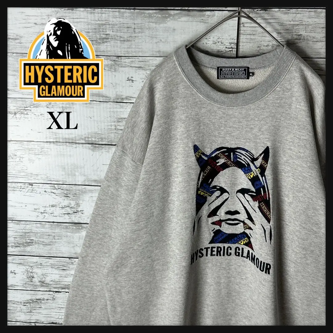 Thumbnail of 3378M [Excellent Condition, with Tag, XL] Hysteric Glamour ☆ Hysteric Girl Embroidery Sweatshirt