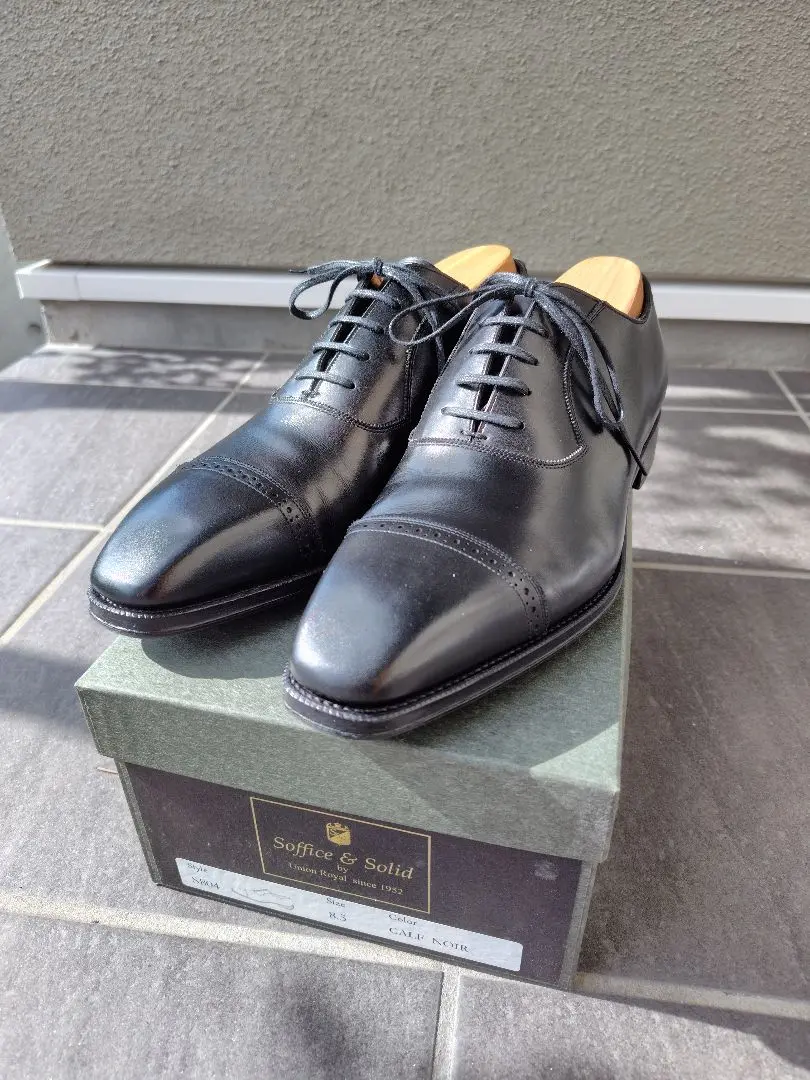 Soffice & Solid ブラックドレスシューズ 8.5 S804 Soffice & Solid ブラックドレスシューズ 8.5 S804（Trading