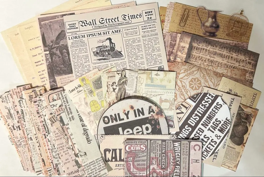 Thumbnail of Bulk sale: Vintage-style labels for collage materials