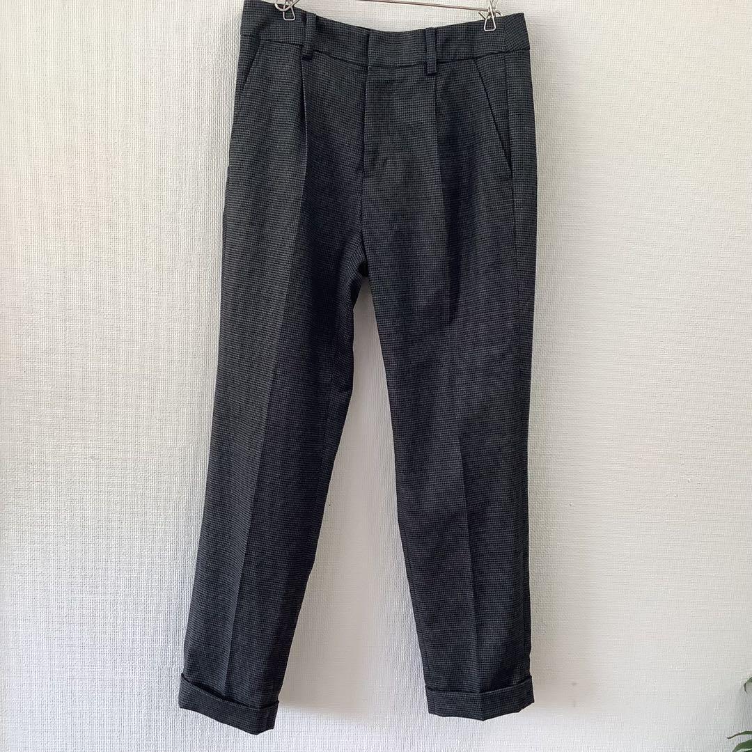 Thumbnail of 【38】MICHEL KLEIN ♡ Glen Check Tapered Pants Gray