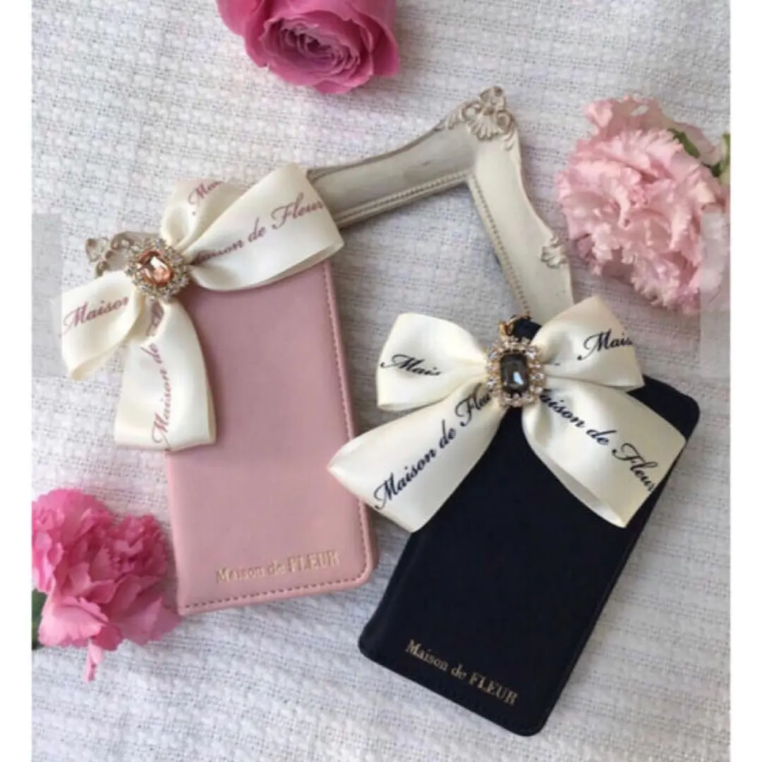 Maison de FLEUR - Maison de FLEURダブルリボン iPhone手帳型ケース レッド M05091EW00972_fw_thumbM.jpg