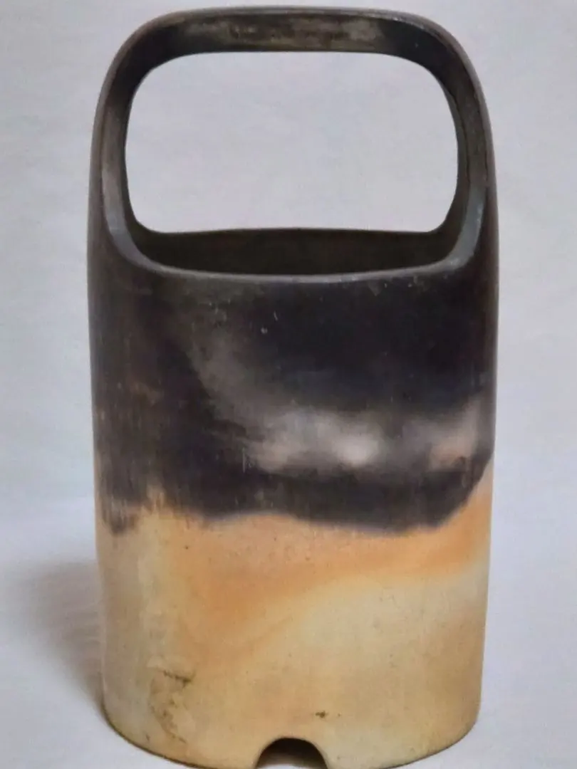 Thumbnail of Mingei (folk craft) antique Yoshimichi ware, te-aburi (hand warmer/small brazier), flower vase