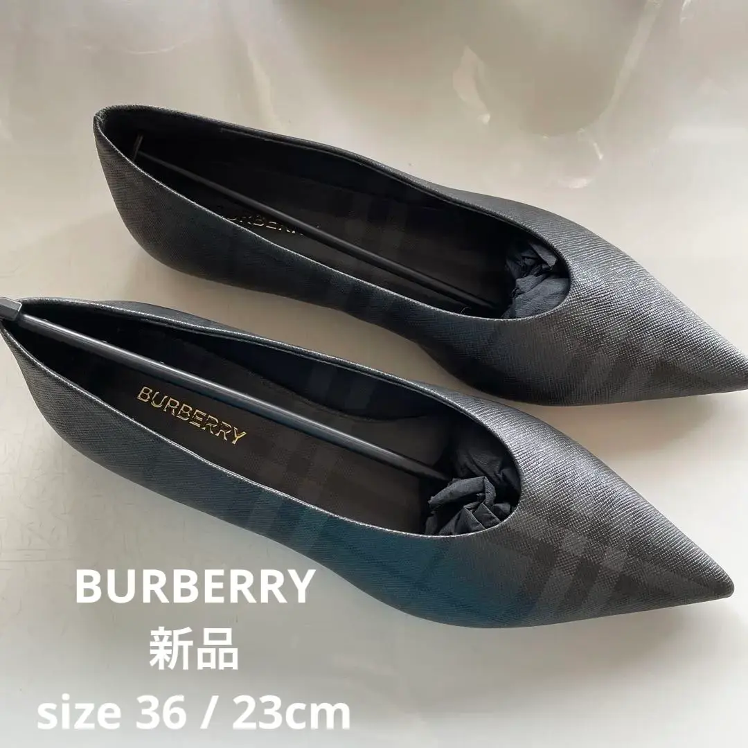■ BURBERRY バーバリー スウェード フラットシューズ 38.5 s-musee_360502488