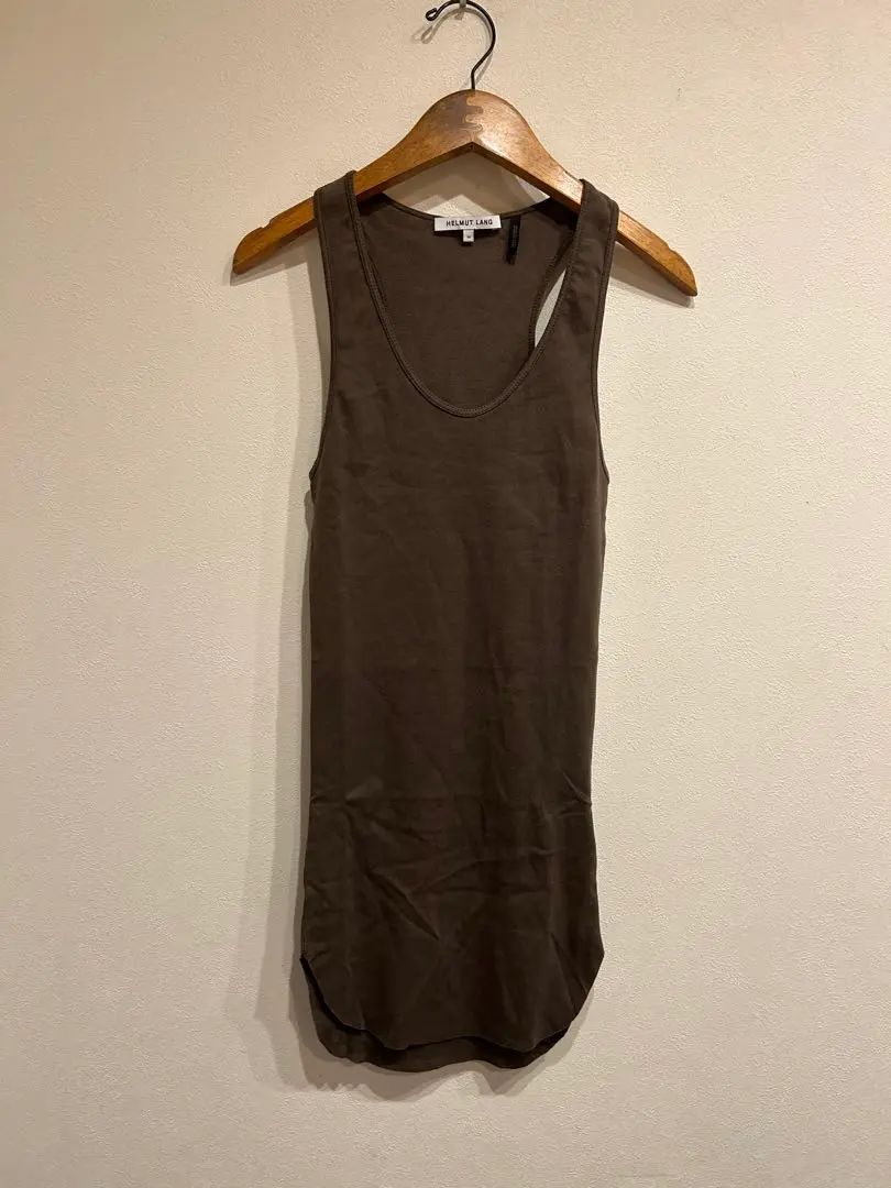 超美品 HelmutLang ヘルムートラング タンクトップ S アースカラー 超美品 HelmutLang ヘルムートラング タンクトップ S アースカラー