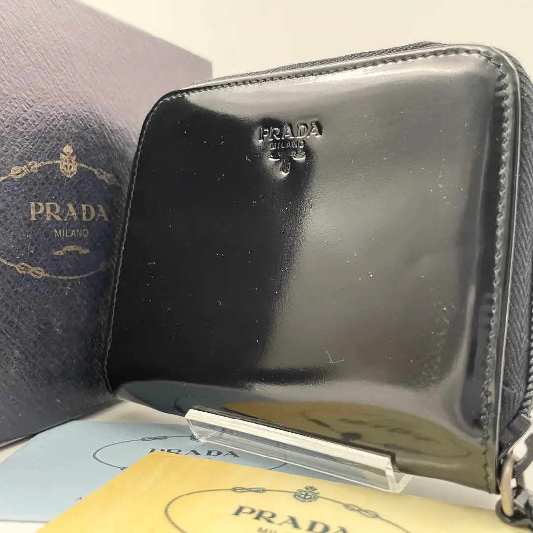 PRADA プラダ ラウンドファスナー2つ折り財布 M522 コンパクト