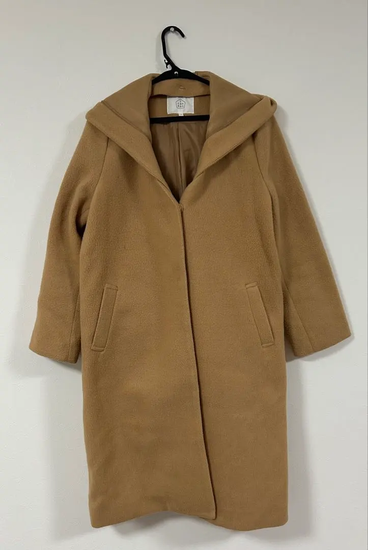 Thumbnail of Sankanshon Hooded Coat, Removable Hood, Camel / Size 3