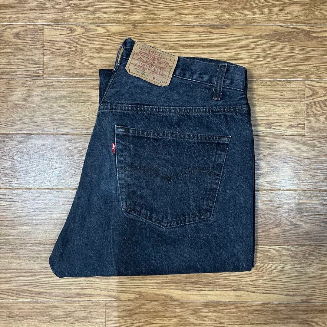 Thumbnail of Levi's 501 pre-dyed black, single-stitched inseam, 35x29, 80s, made in USA