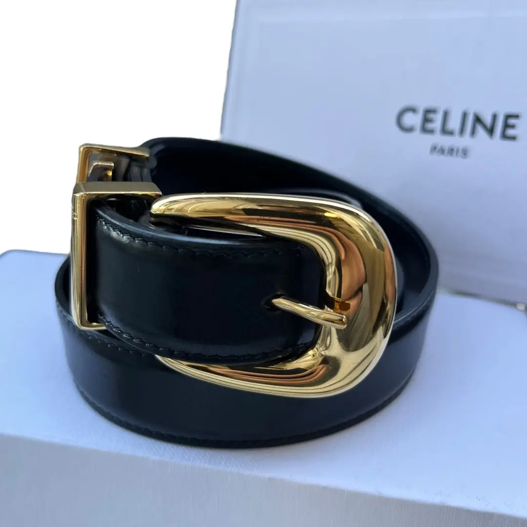 正規品セリーヌ（CELINE）ウエスタンベルト エディスリマン　ブラック黒 CELINE by Hedi Slimane(セリーヌ バイ エディスリマン