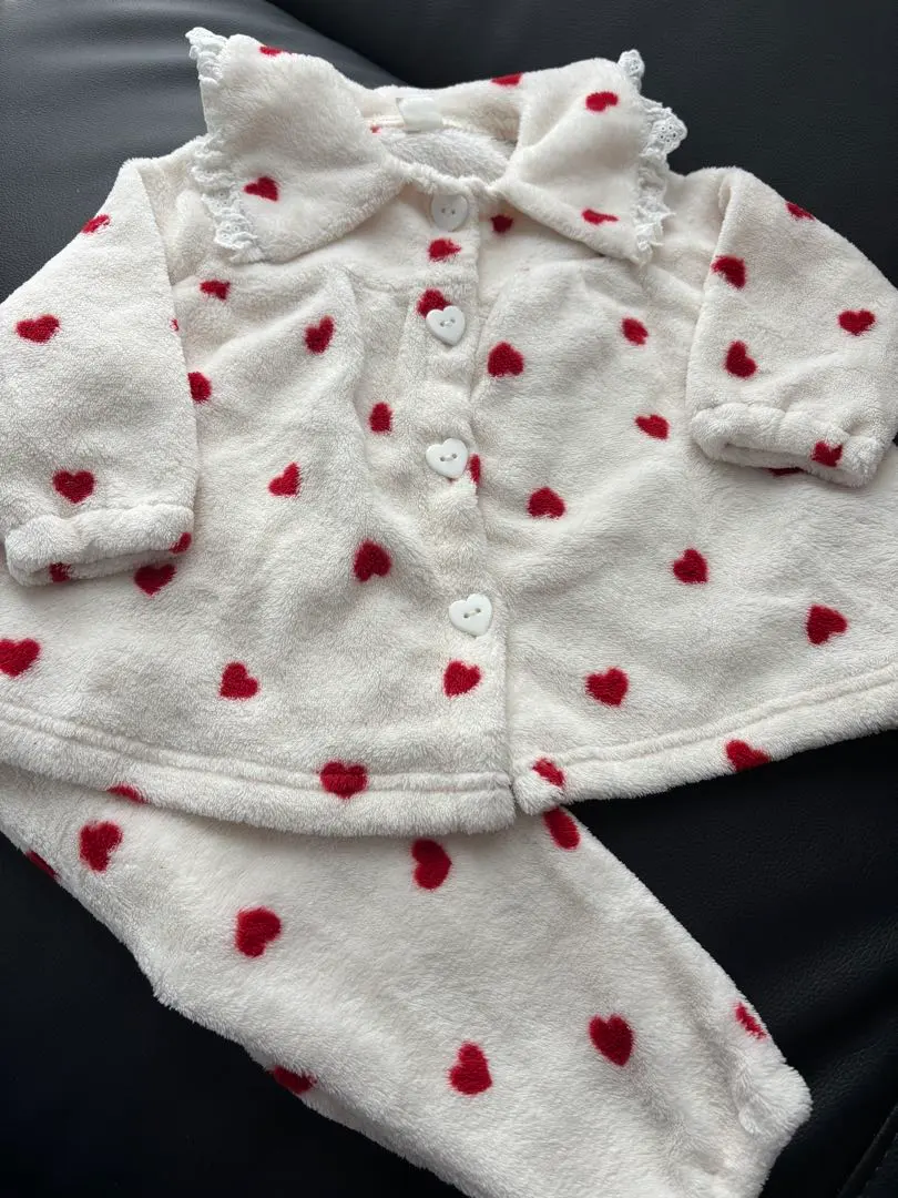 Thumbnail of Heart Pattern Baby Pajamas 80cm Kotori