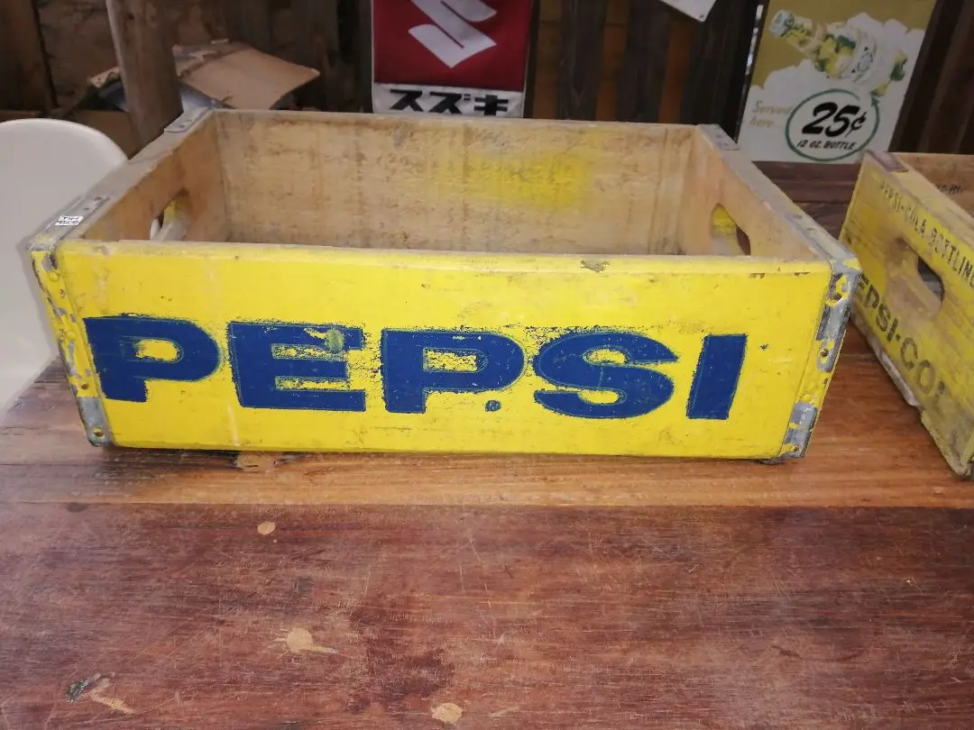 ペプシ配達箱アメリカン ビンテージ1950 Vintage 1950's Pepsi Cola Blue Metal Progress Refrigerator