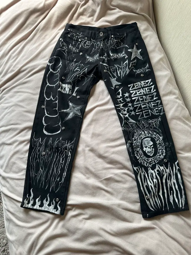 Zenez ゼン　ストレートデニム　ハンターハンターペイント LEVI'S LINE 8 - 【超激レア】HUNTER × HUNTER ハンターハンター