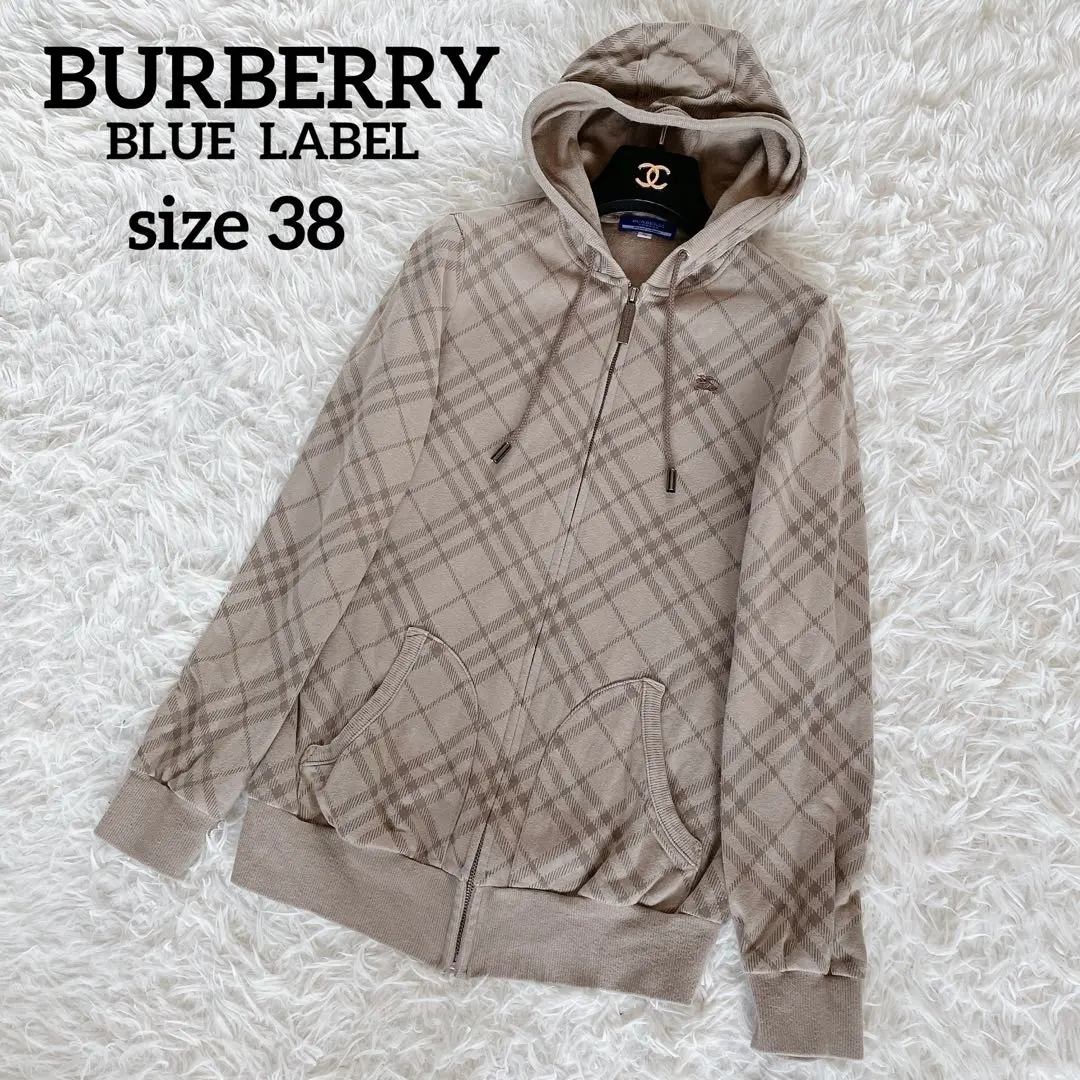 ⭐︎美品⭐︎バーバリーブルーレーベル ノバチェック パーカー ロゴ刺繍 ベージュ 2025年最新】BURBERRY BLUE LABEL パーカーの人気アイテム
