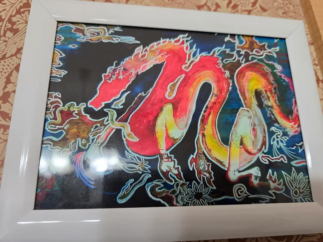 【海外 正規品】 複数購入で1000円割引 新月紫紺大 アートパネル 龍の誕生 絵画