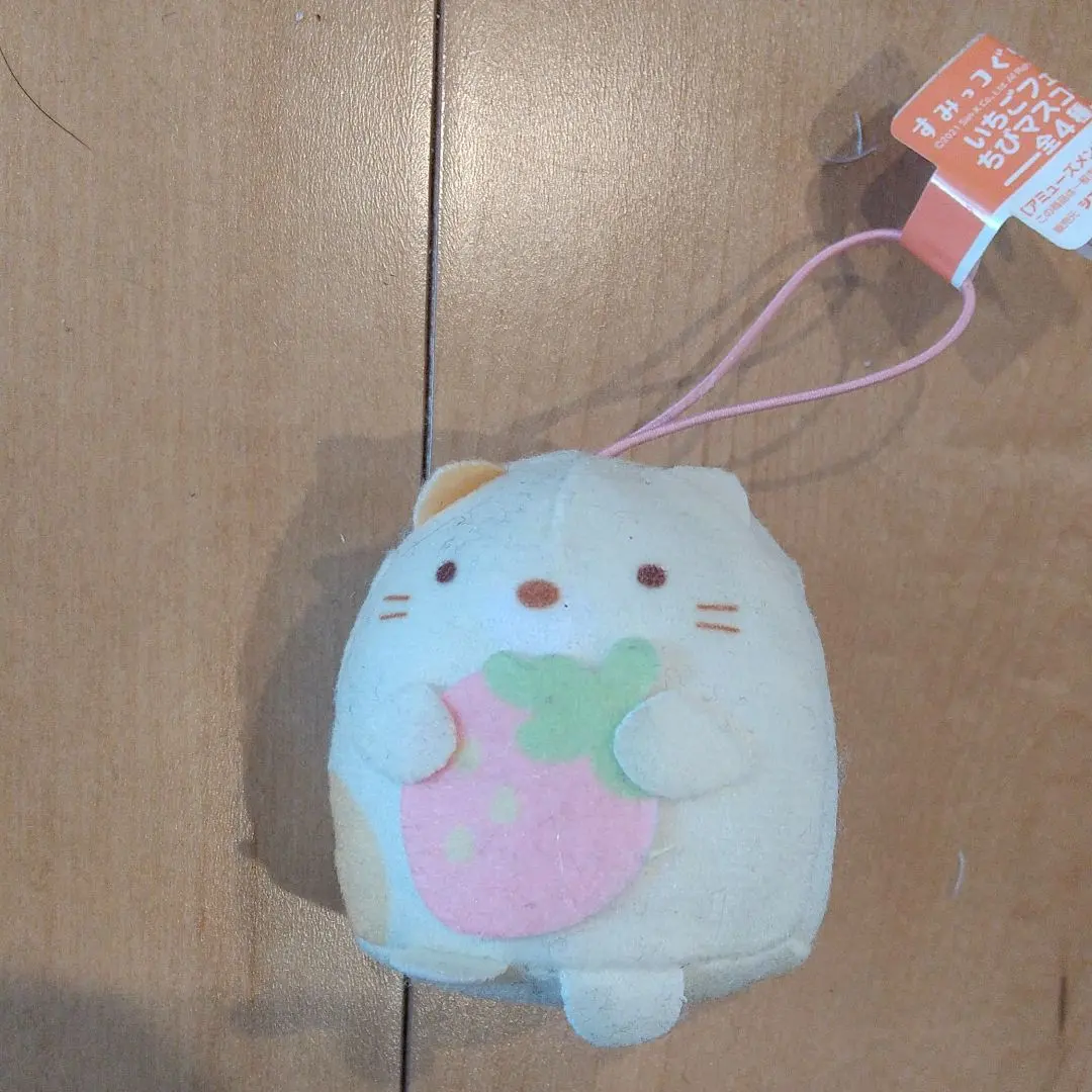 Thumbnail of Sumikko Gurashi Strawberry Fair Chibi Mascot Cat with Tag