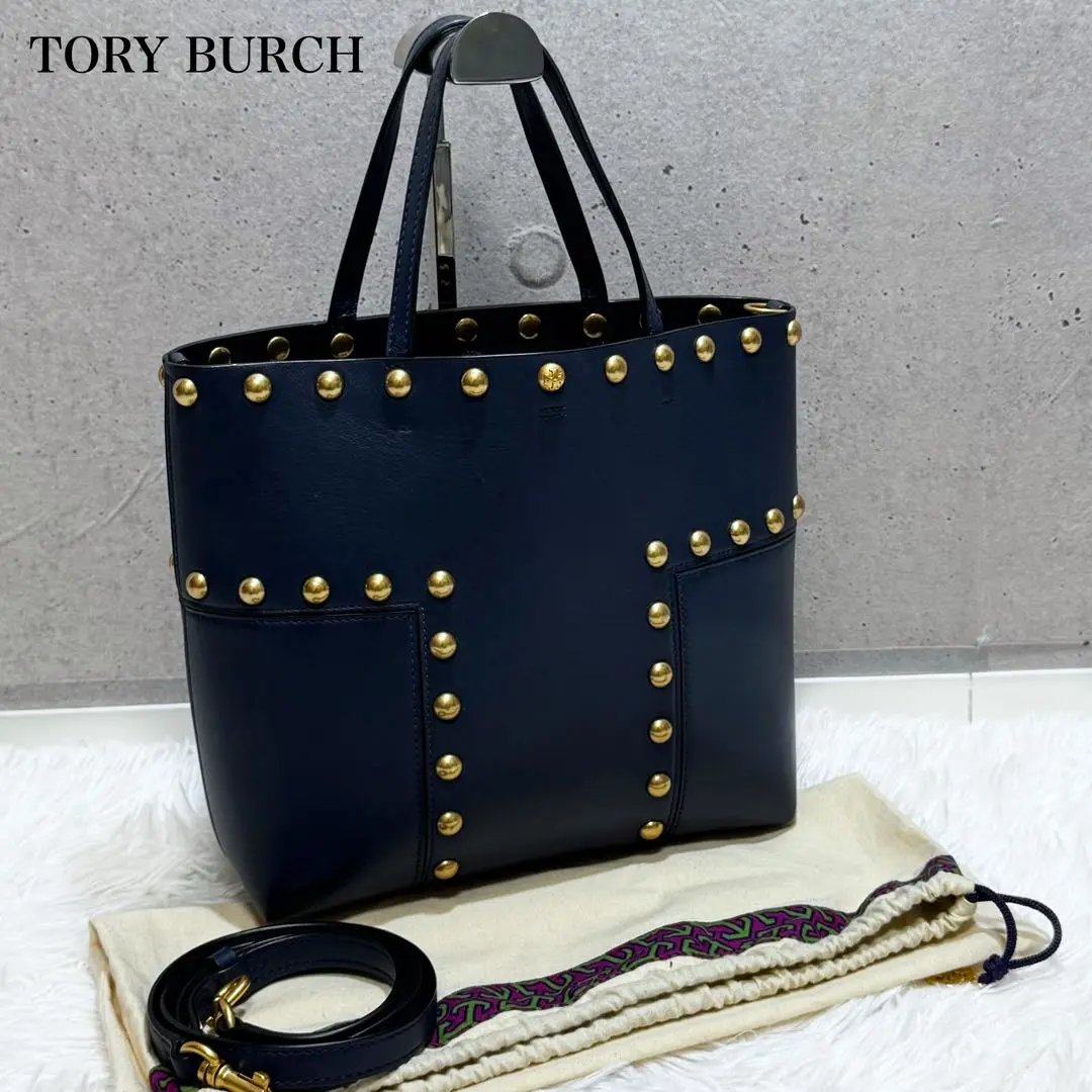 トリーバーチTory Burch ブロックティー　トートバッグ　ポーチ付き 2025年最新】トリーバーチ バッグ ブロックtの人気アイテム