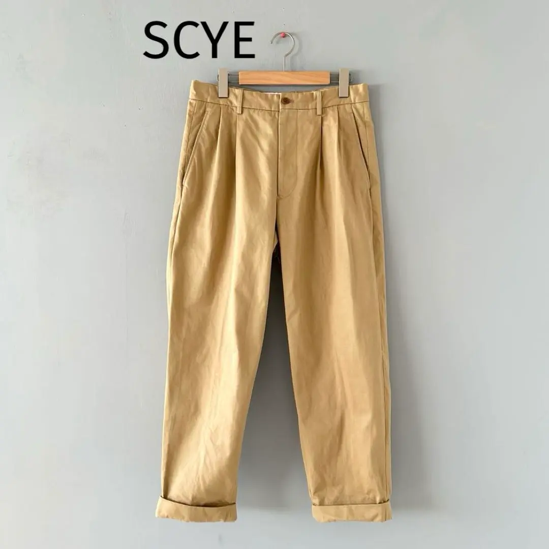 SSS【美品】SCYE BASICS チノパン モカベージュ 2025年最新】SCYE BASICS カラー：ベージュ系 チノパンの人気