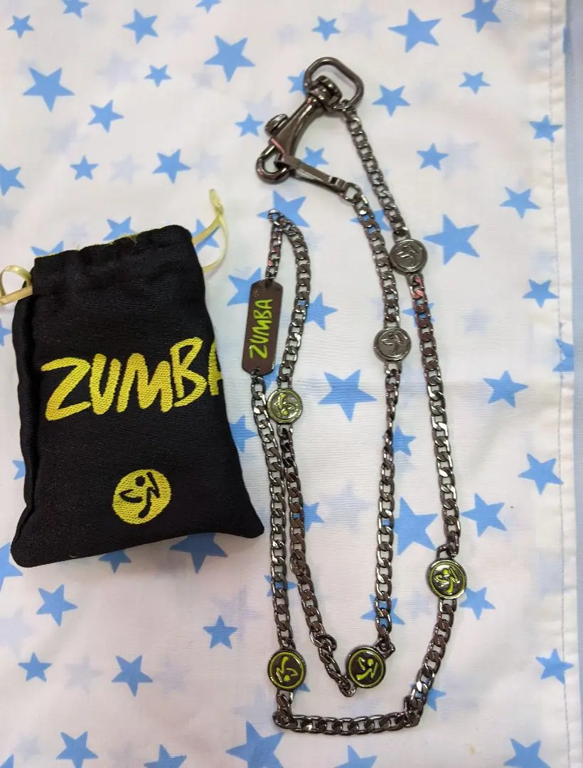 Zumba - zumba ネックレス スワロフスキー 黒 金 ズンバウェア Zumba - zumba ネックレス スワロフスキー黒 銀 ズンバウェア の
