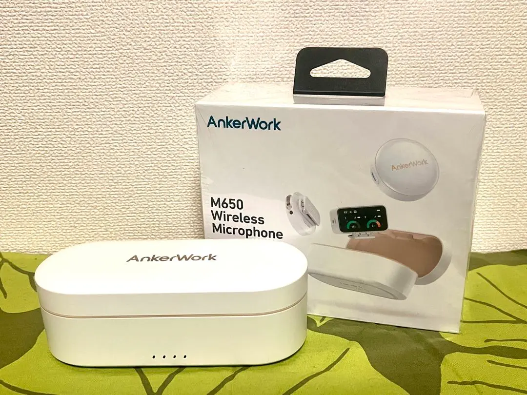 【箱付き美品】AnkerWork ワイヤレスマイク M650 Anker、デュアルチャンネルマイク搭載ワイヤレスマイク